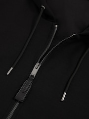 Reiss Black Malvern Interlock Zip-Through Hoodie - Image 6 of 6