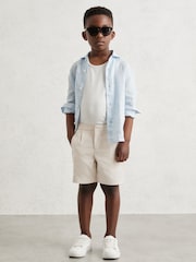 Reiss Off White Sussex Relaxed Drawstring Shorts - Image 1 of 4