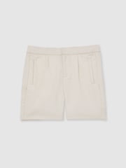 Reiss Off White Sussex Relaxed Drawstring Shorts - Image 2 of 4