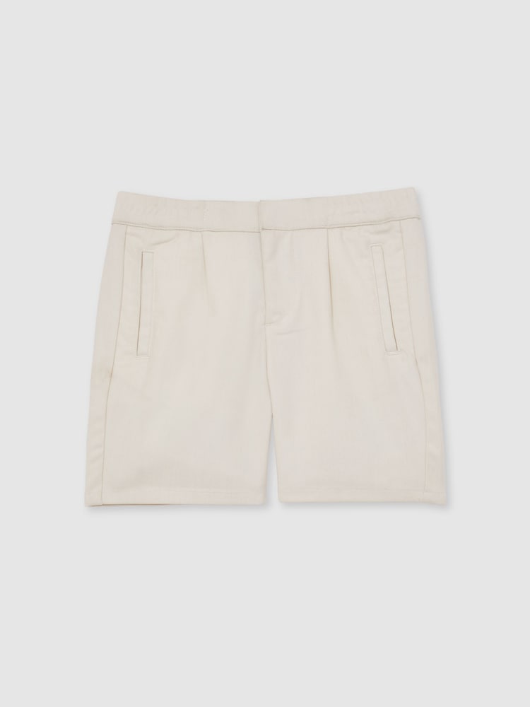 Reiss Off White Sussex Relaxed Drawstring Shorts - Image 2 of 4