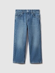 Reiss Mid Blue Wash Ronnie 9-13 yrs Relaxed-Fit Jeans - Image 2 of 5