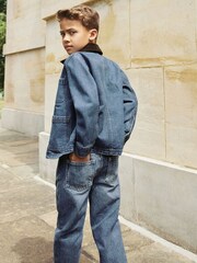 Reiss Mid Blue Wash Ronnie 9-13 yrs Relaxed-Fit Jeans - Image 4 of 5