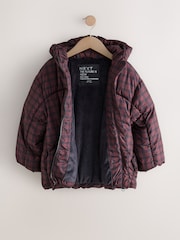 Rdeča/črna - Shower Resistant Check Padded Coat (3-16yrs) - Slika 2 iz 6
