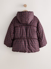 Rdeča/črna - Shower Resistant Check Padded Coat (3-16yrs) - Slika 3 iz 6