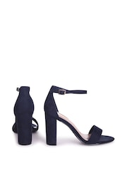 Linzi Blue Nelly Faux Suede Barely There Block Heeled Sandals - Image 4 of 4