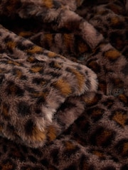 Brown Faux Fur Longer Length Coat (3-16yrs) - Image 6 of 6