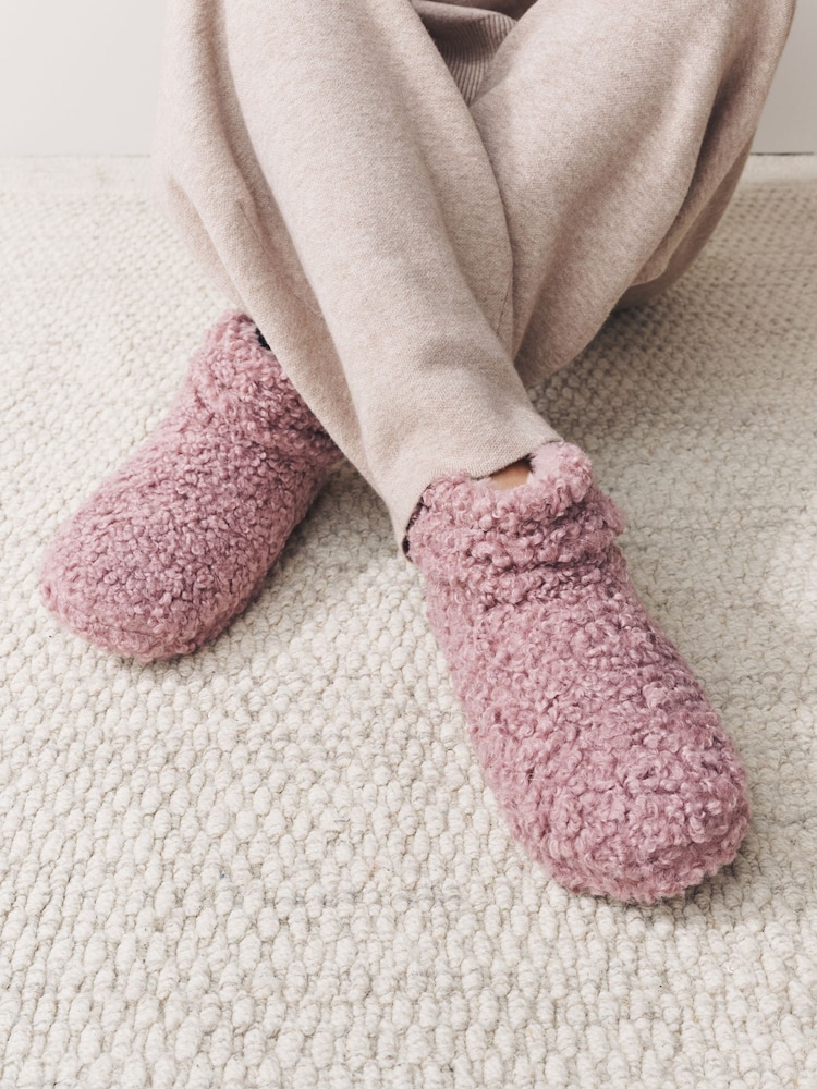 Pink Borg Slipper Boots - Image 2 of 9