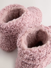Pink Borg Slipper Boots - Image 6 of 9