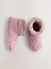 Pink Borg Slipper Boots - Image 9 of 9