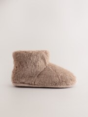 Mink Brown - Chinelo de bota de pele sintética - Imagem 1 de 6