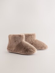 Mink Brown - Chinelo de bota de pele sintética - Imagem 2 de 6