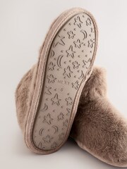 Mink Brown - Chinelo de bota de pele sintética - Imagem 3 de 6