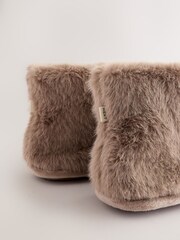 Mink Brown - Chinelo de bota de pele sintética - Imagem 5 de 6