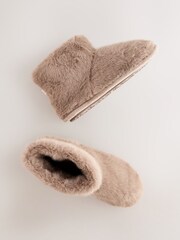 Mink Brown - Chinelo de bota de pele sintética - Imagem 6 de 6