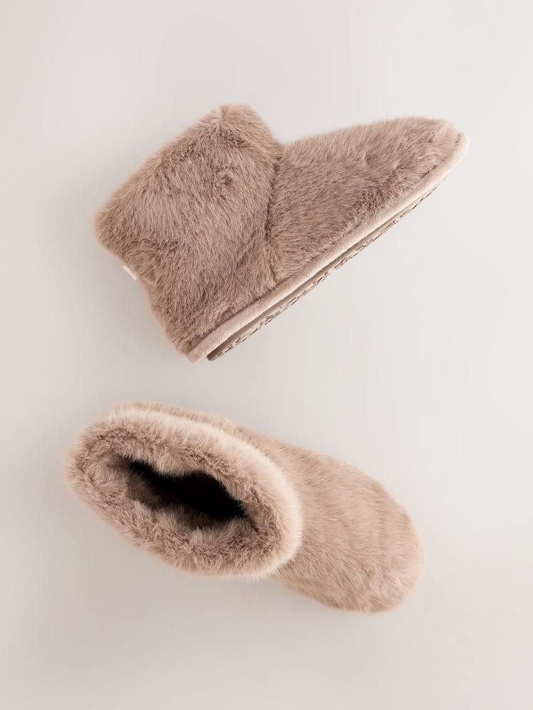Mink Brown - Chinelo de bota de pele sintética - Imagem 6 de 6