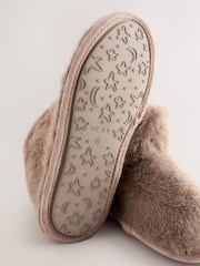 Mink Brown - Chinelo de bota de pele sintética - Imagem 7 de 10