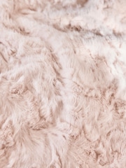 Shabby Chic by Rachel Ashwell® Pink Textured Faux Fur Throw - Image 2 of 3