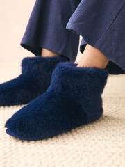 Marinha - Chinelo de bota de pele sintética - Imagem 3 de 8