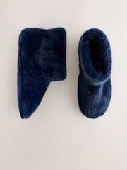 Marinha - Chinelo de bota de pele sintética - Imagem 4 de 8