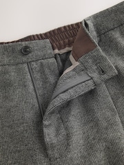 Gris - Regular Fit Smart Elasticated Back Textured Trousers With Wool - Imagen 10 de 12
