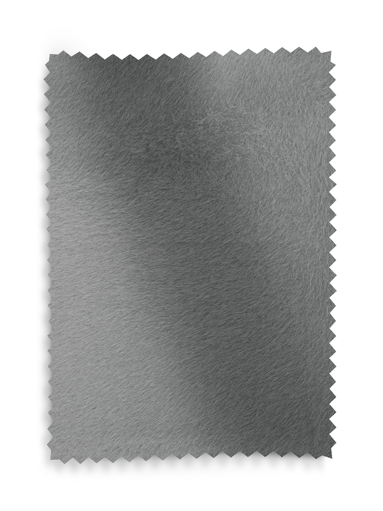 Slate Grey Alaksa Faux Fur Upholstery Swatch - Image 1 of 1