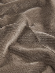 Taupe Brown Straight Fit Smart Cotton Rich Cord Trousers - Image 7 of 9