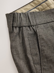 Braun - Regular Fit Smart Brushed Cotton Textured Trousers - Bild 12 von 13