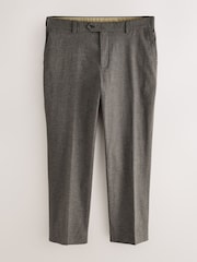 Braun - Regular Fit Smart Brushed Cotton Textured Trousers - Bild 9 von 13