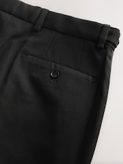 Black Regular Fit Signature Marzotto Wool Tuxedo Trousers With Side Tape Detail - Image 10 of 11