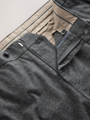 Anthrazitgrau - Regular Fit Smart Brushed Cotton Textured Trousers - Bild 4 von 5