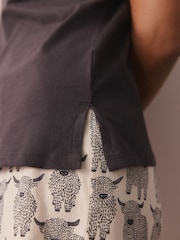Charcoal Hamish The Highland Cow Short Set Pyjamas - Image 4 of 4