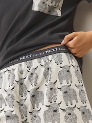 Charcoal Hamish The Highland Cow Short Set Pyjamas - Image 7 of 11
