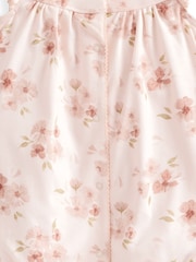 Mamas & Papas Pink 100% Cotton Watercolour Floral Shortie Romper - Image 3 of 3