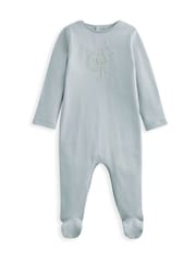 Mamas & Papas Blue 100% Cotton My First Eid Sleepsuit - Image 2 of 3