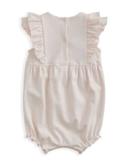 Mamas & Papas Pink 100% Cotton Eid Frill Embroidered Shortie Romper - Image 3 of 3
