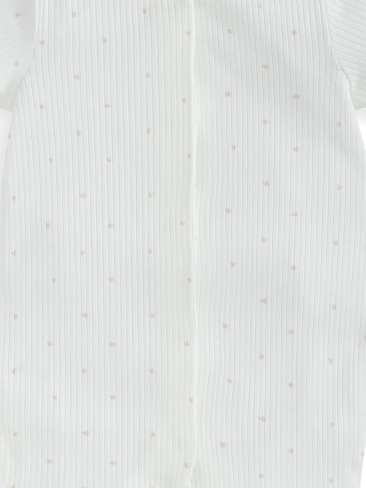 Mamas & Papas Spot Print Zip Shortie White Romper - Imagen 3 de 3