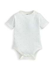 Mamas & Papas Rib Jersey Brown Bodysuit and Shorts Dungaree Set - Imagen 3 de 4