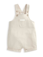 Mamas & Papas Rib Jersey Brown Bodysuit and Shorts Dungaree Set - Imagen 4 de 4