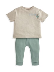 Mamas & Papas Green Exploring T-Shirt And Leggings Set - Image 2 of 5