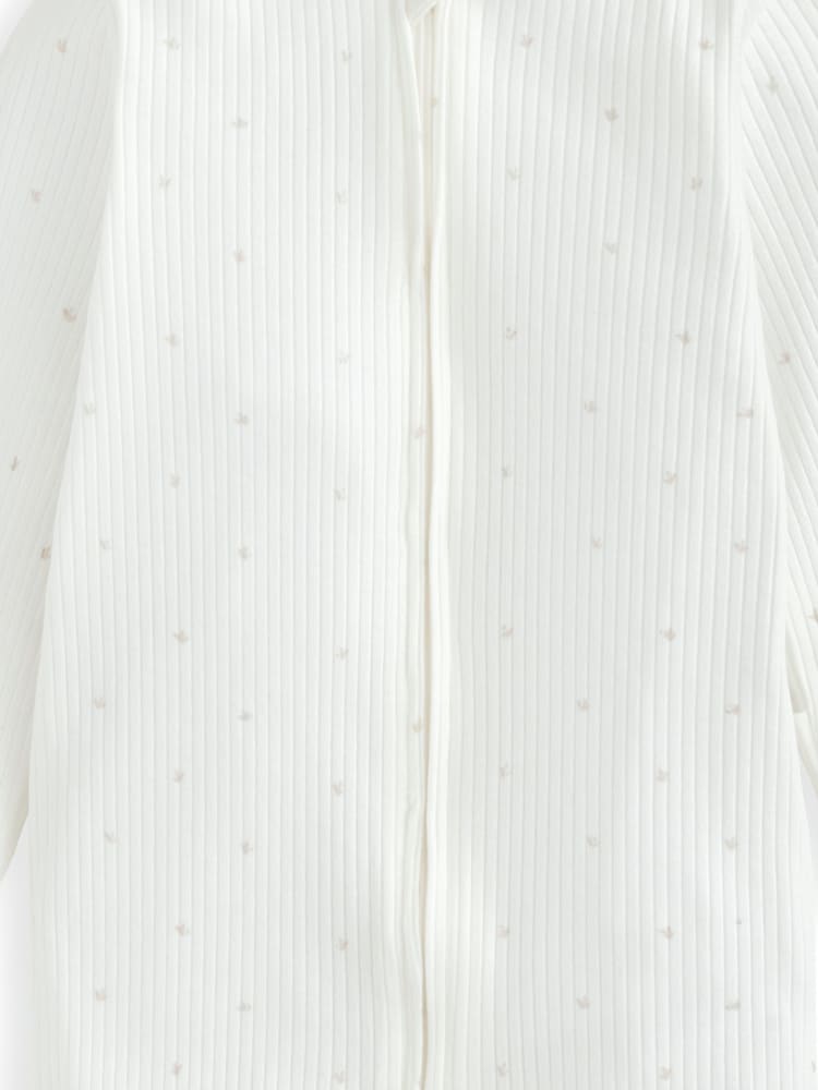 Mamas & Papas Spot Print White Sleepsuit - Image 3 of 3 Mamas & Papas Spot Print White Sleepsuit - Image 3 of 3