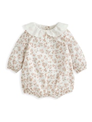 Mamas & Papas Wildflower 100% Cotton White Romper - Image 2 of 3