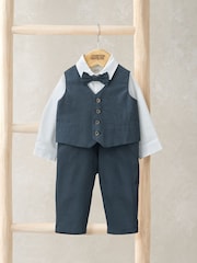 Mamas & Papas Blue 4 Piece Suit Set - Image 1 of 7
