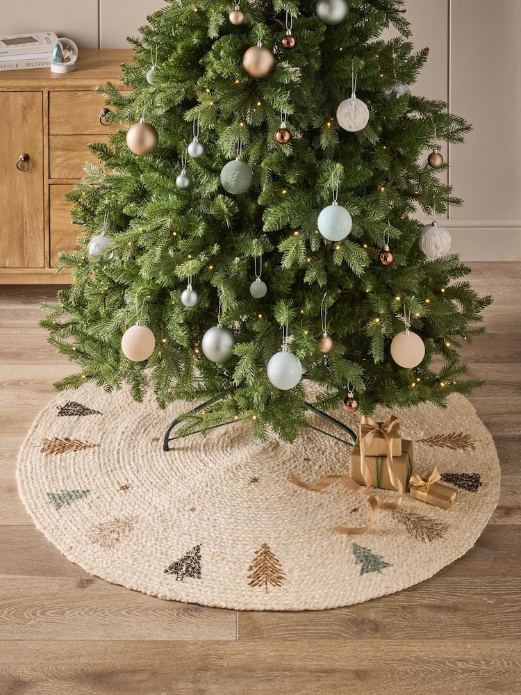 Natural Christmas Skandi Tree Jute Tree Mat - Image 1 of 5