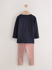 Navy Christmas Padded - Set aus Langarm-Oberteil und Leggings (3M.–7J.) - Bild 7 von 9