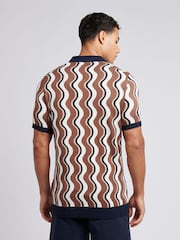 US Polo Assn. Мужская рубашка поло с волнообразным трикотажным воротником - Image 4 of 7