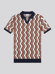 US Polo Assn. Мужская рубашка поло с волнообразным трикотажным воротником - Image 5 of 7
