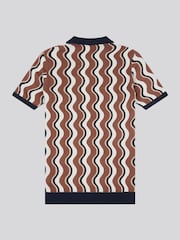US Polo Assn. Мужская рубашка поло с волнообразным трикотажным воротником - Image 6 of 7
