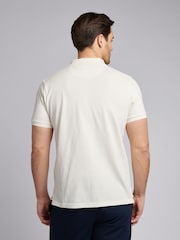 U.S. Polo Assn. Cream Mens Pique 100% Cotton Polo Shirt - Image 3 of 7