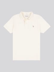 U.S. Polo Assn. Cream Mens Pique 100% Cotton Polo Shirt - Image 5 of 7