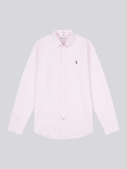 U.S. Polo Assn. Pink Mens Oxford Stripe 100% Cotton Shirt - Image 1 of 3